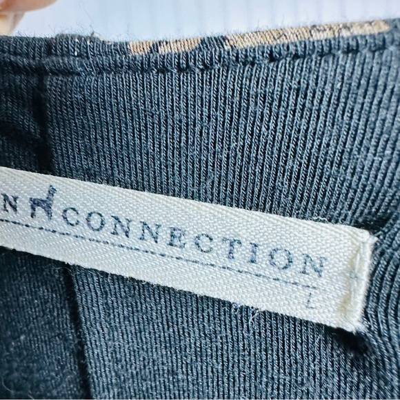 Peruvian Connection Sheath Dress Long Sleeve Brown Black Knee Length Large - Picture 6 of 10